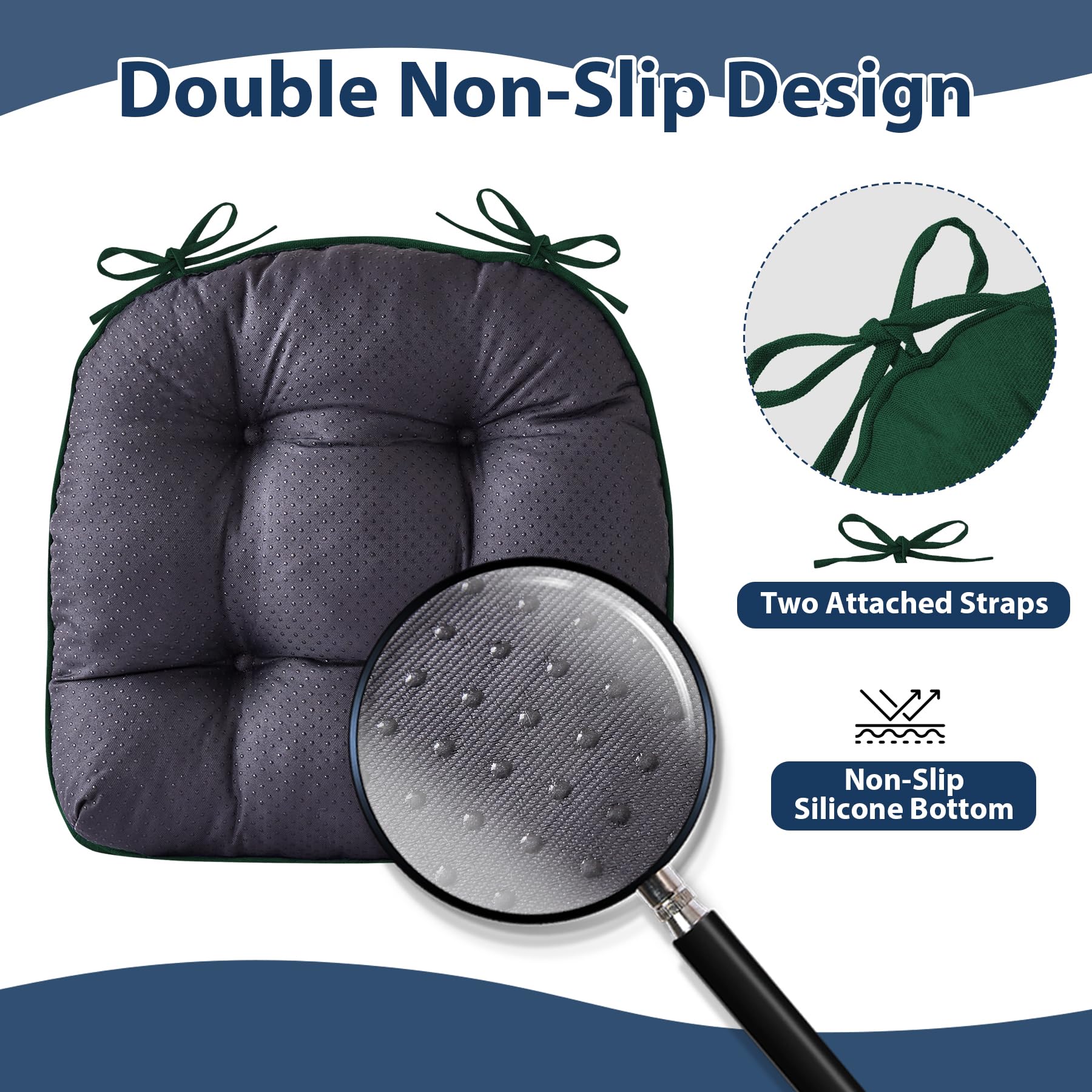 IASEAHK cushions with attached ties stay securely in place.