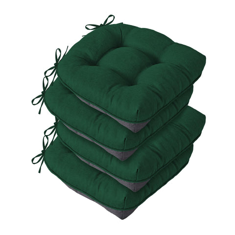IASEAHK chair cushions dark green cover offer cozy dining comfort.
