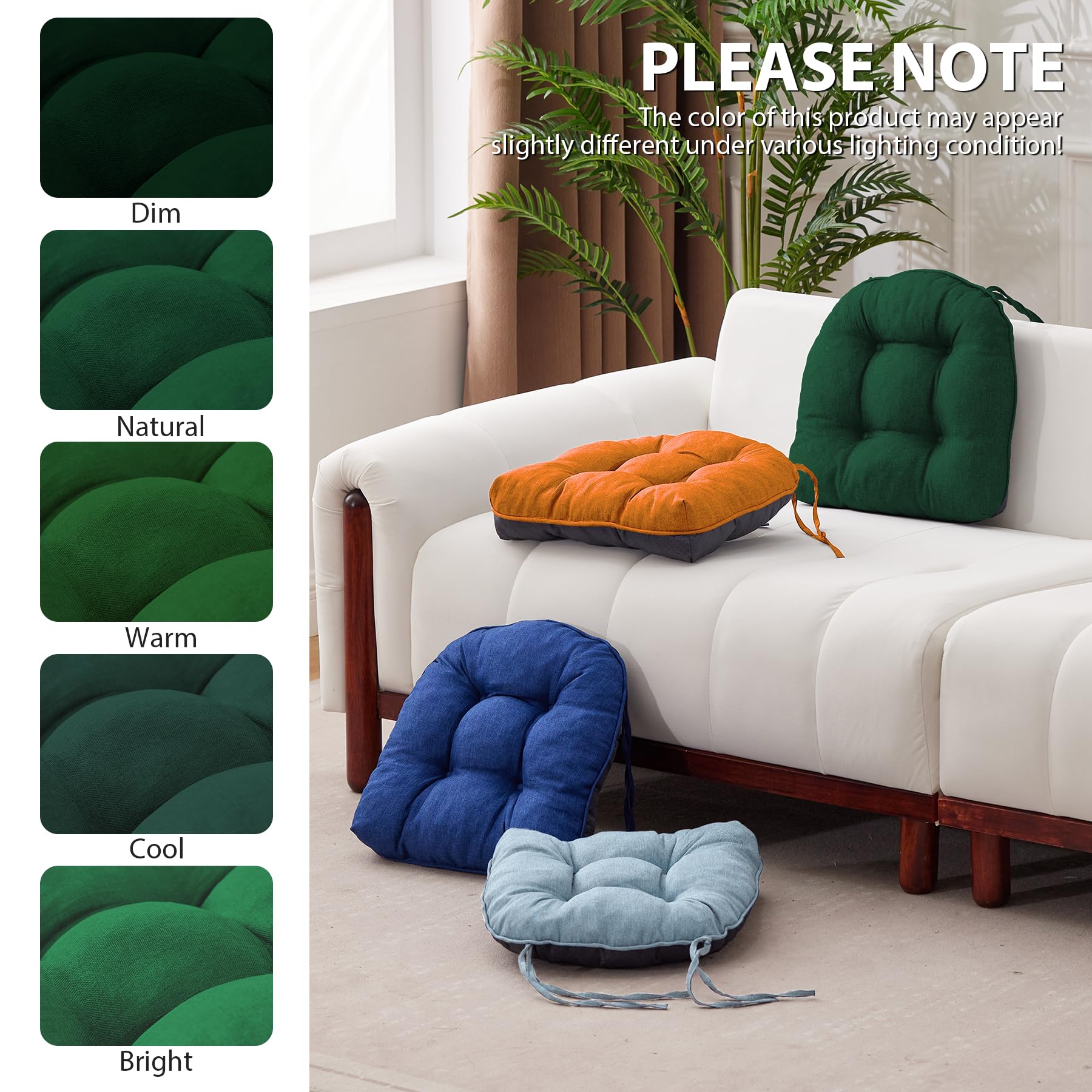 IASEAHK tufted cushions feature piped edges for lasting shape.