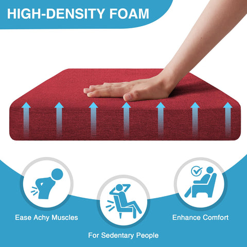 IASEAHK red cushions with non-slip bottom for stable seating