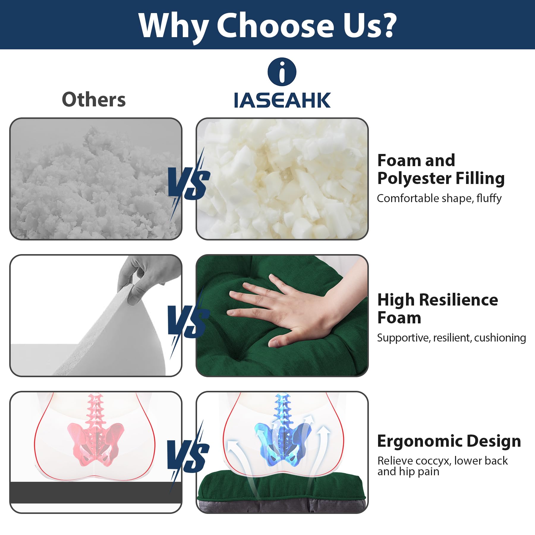 IASEAHK cushions are machine washable for easy upkeep.
