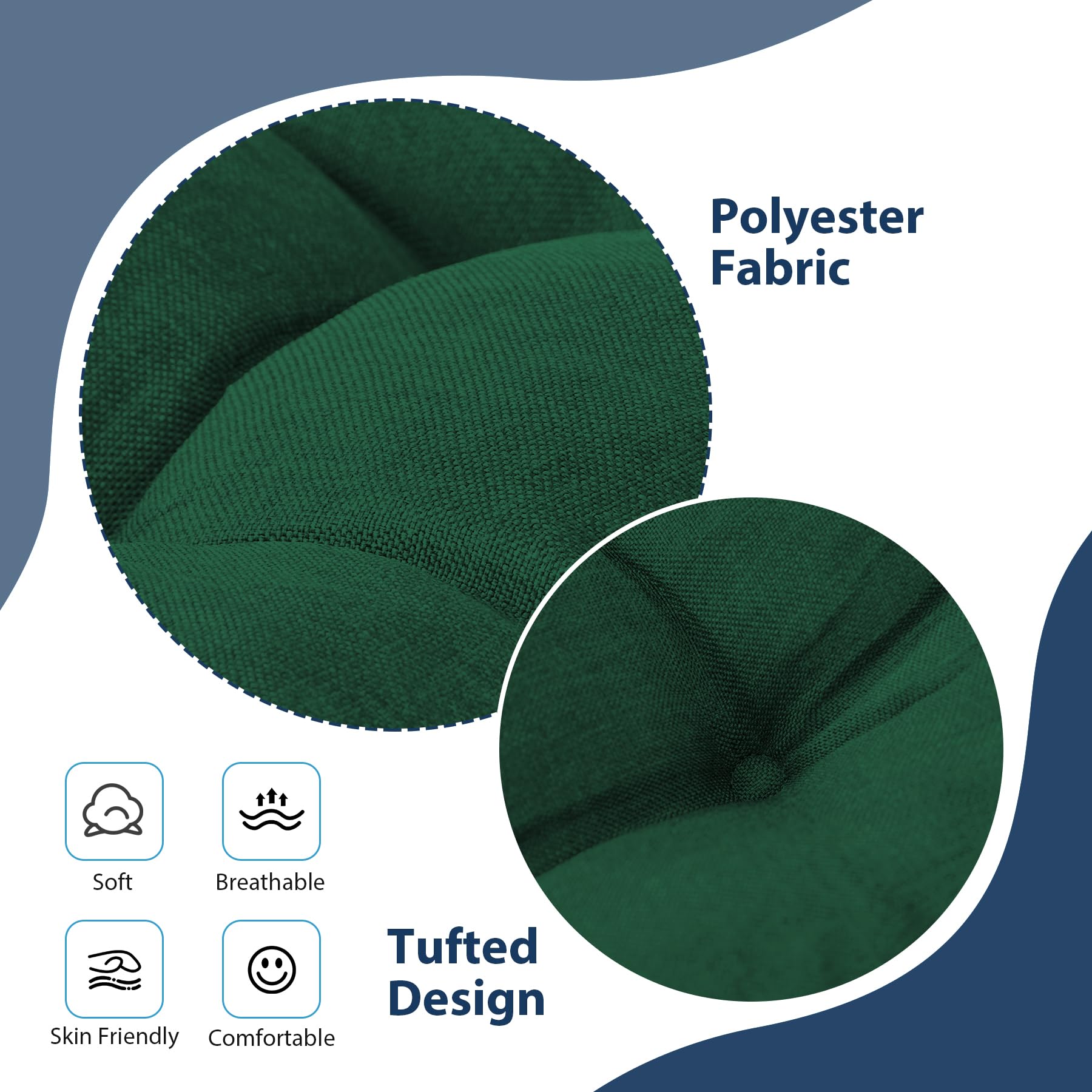 IASEAHK cushions with non-slip bottom prevent sliding on chairs.