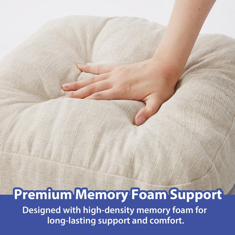IASEAHK beige fabric cushion fits most chair styles.