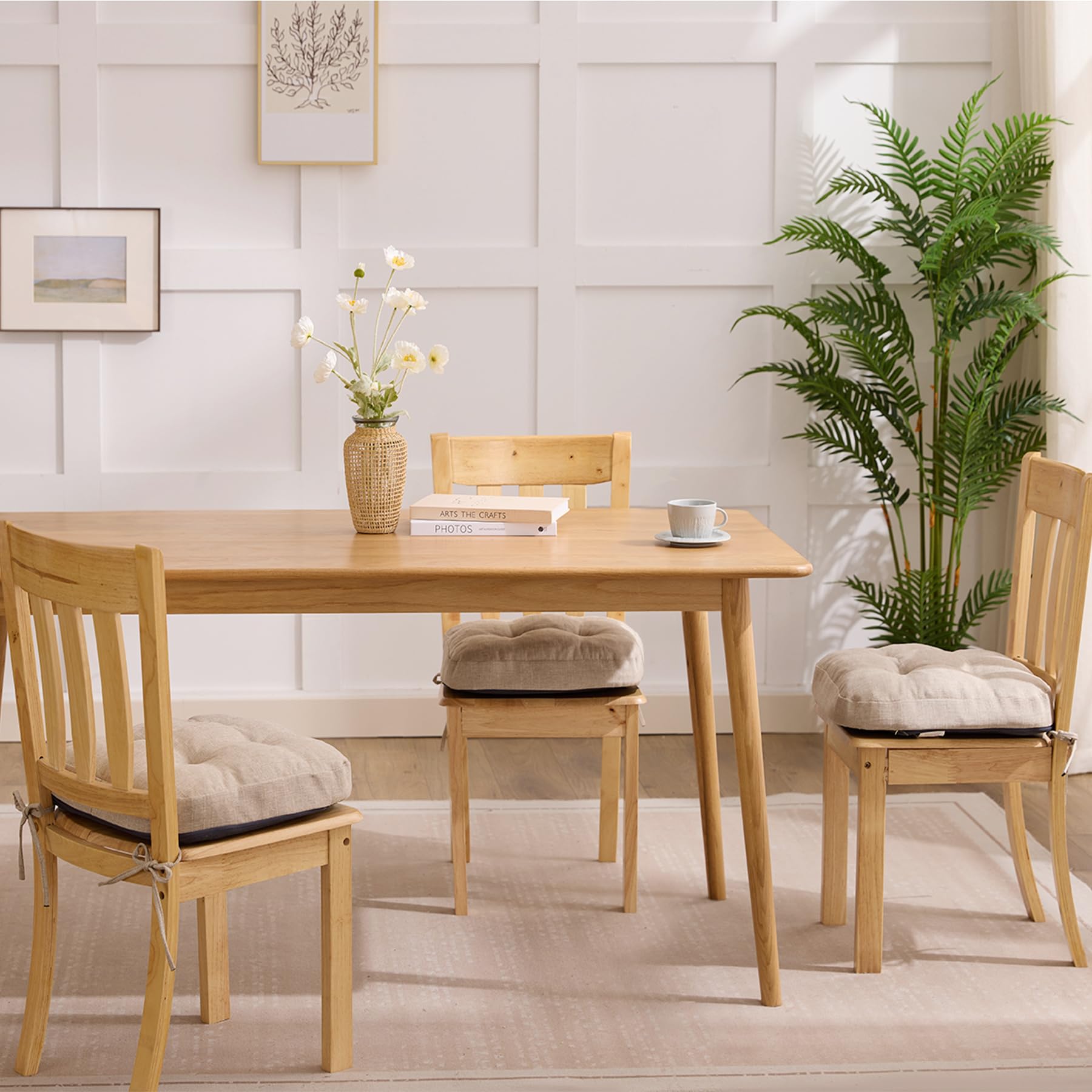 IASEAHK cushions provide universal fit for a variety of chairs.