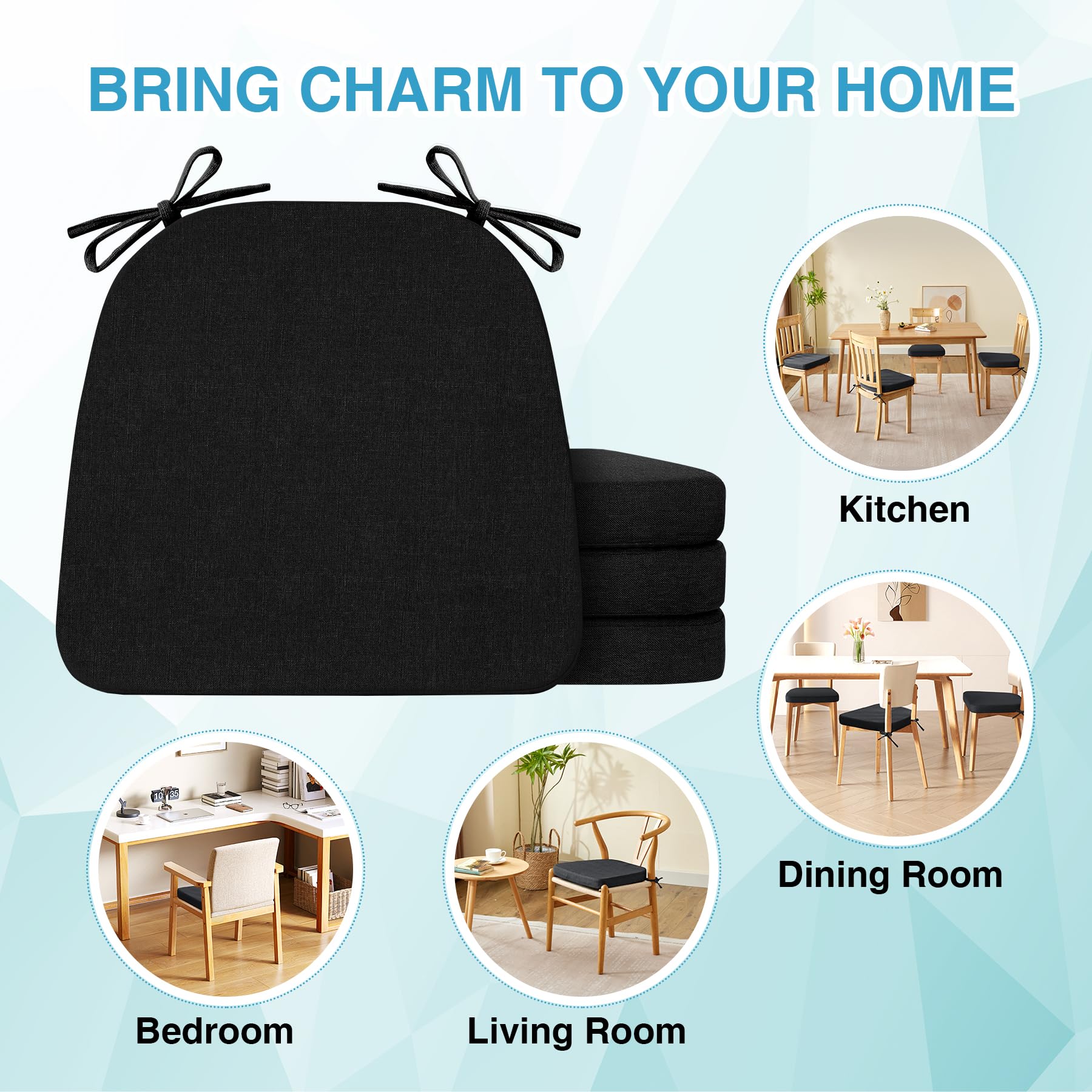 IASEAHK chair cushions arrive vacuum-packed, expand 24-48 hours.