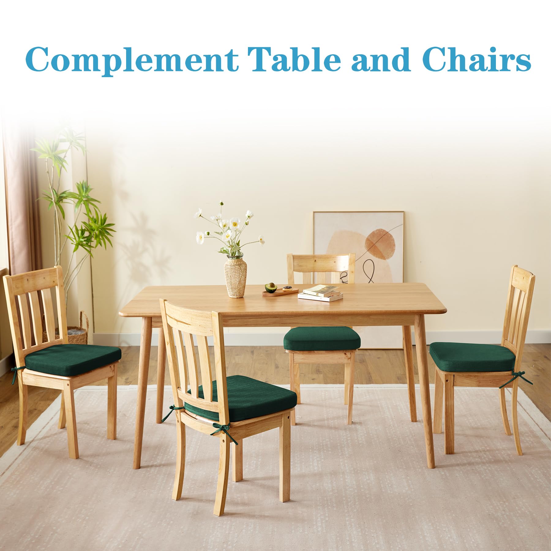 IASEAHK dark green cushions add style to dining areas