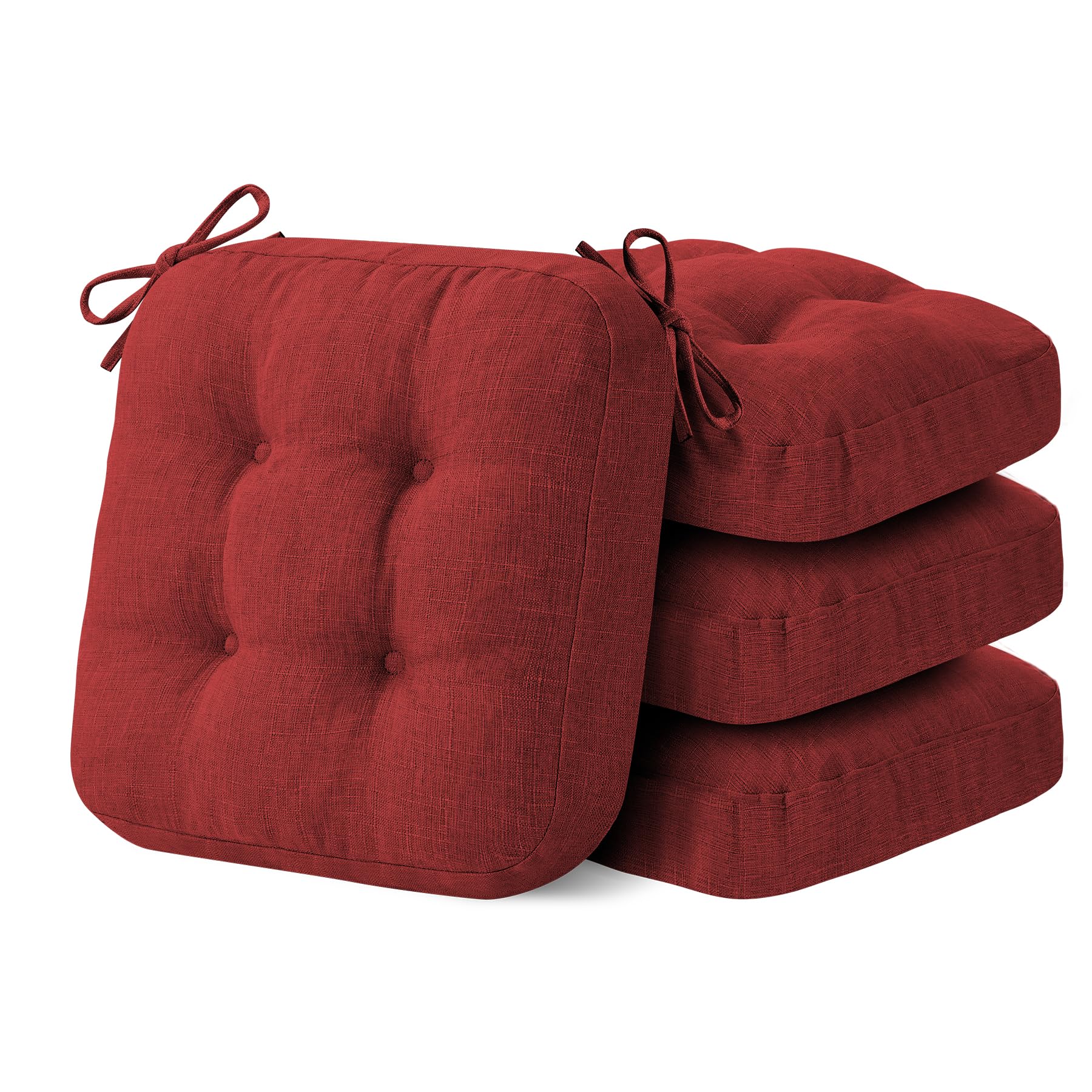 IASEAHK dining chair cushion red top view for meals and comfort