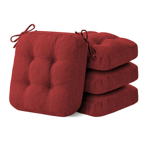 IASEAHK dining chair cushion red top view for meals and comfort