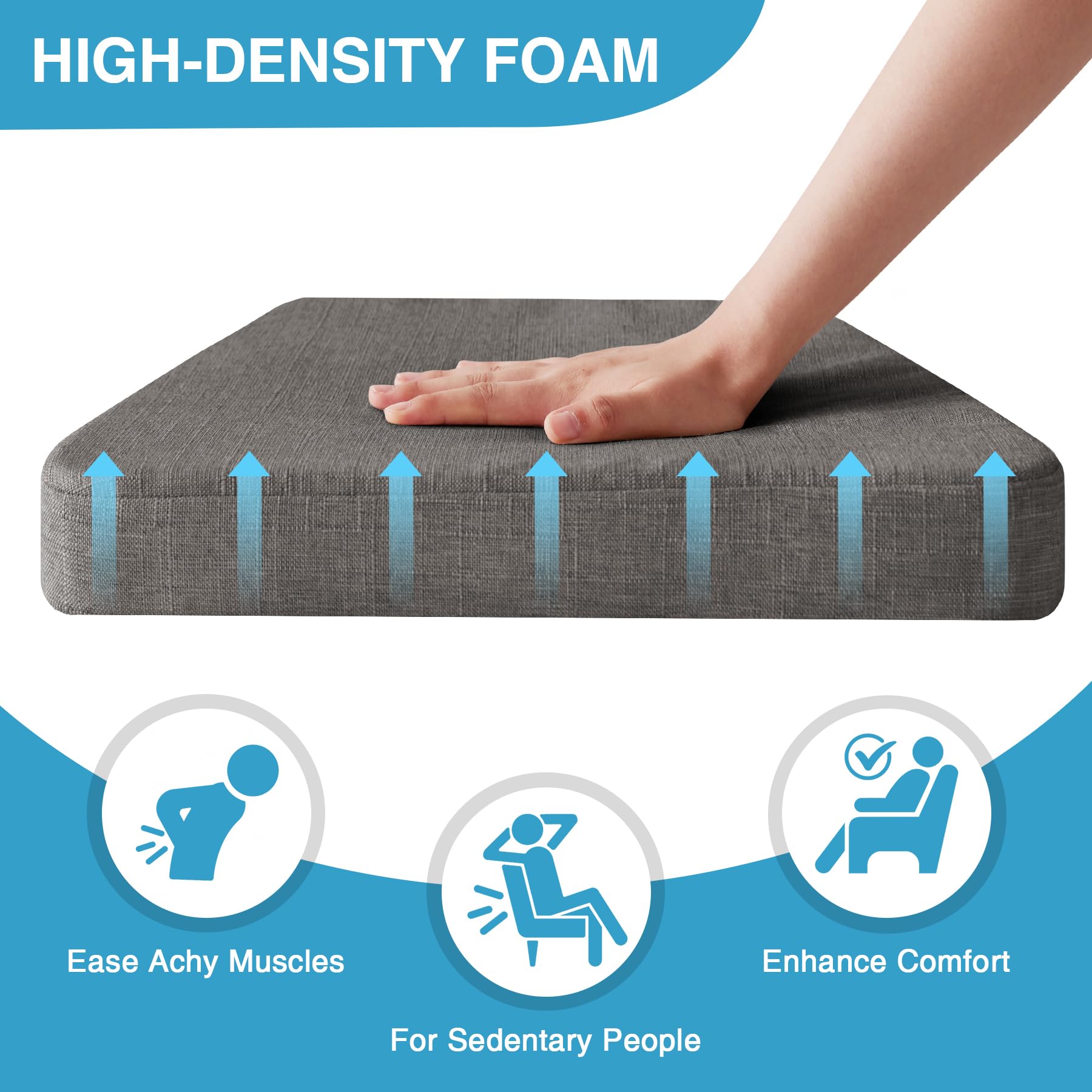 IASEAHK chair cushions with removable cover for easy cleaning