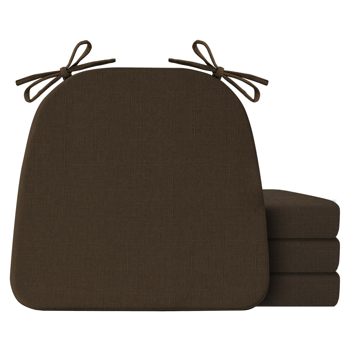 IASEAHK dining chair cushions in brown provide firm support for comfortable dining.