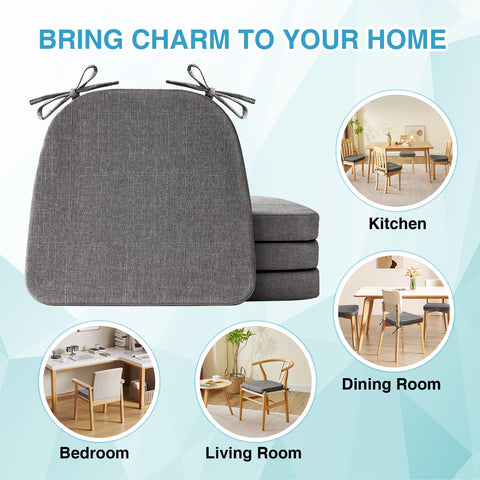 IASEAHK cushions with ties ensure a secure-fit on chairs