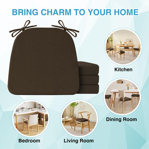 IASEAHK brown seat cushions add warmth and comfort to any room.