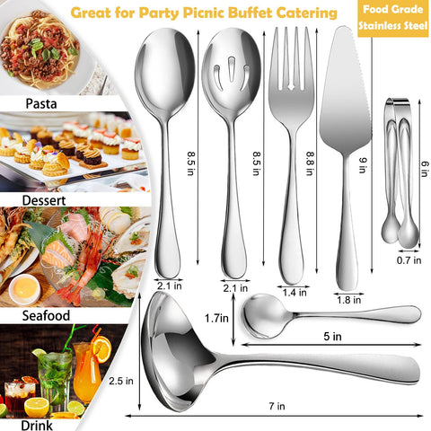 IAXSEE large serving spoon ideal for soups and salads at gatherings.
