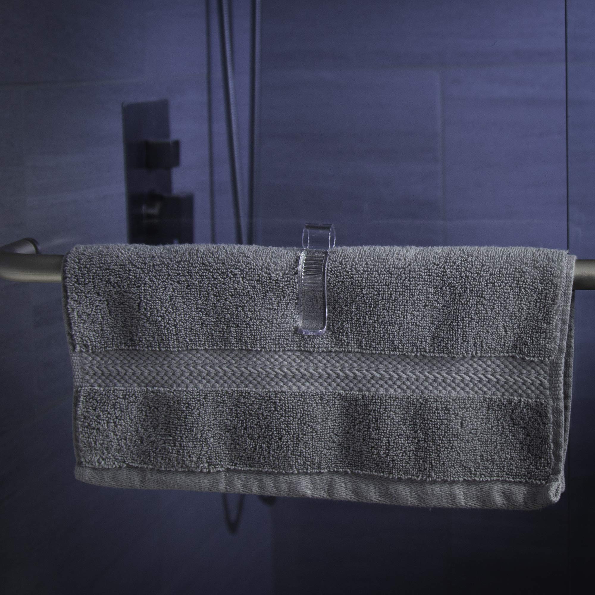 Iba Innovations Towel Clip works with most towel racks for easy upgrade.