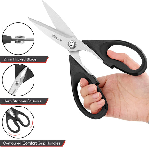 iBayam ergonomic soft-grip handle shown during meal prep for comfort