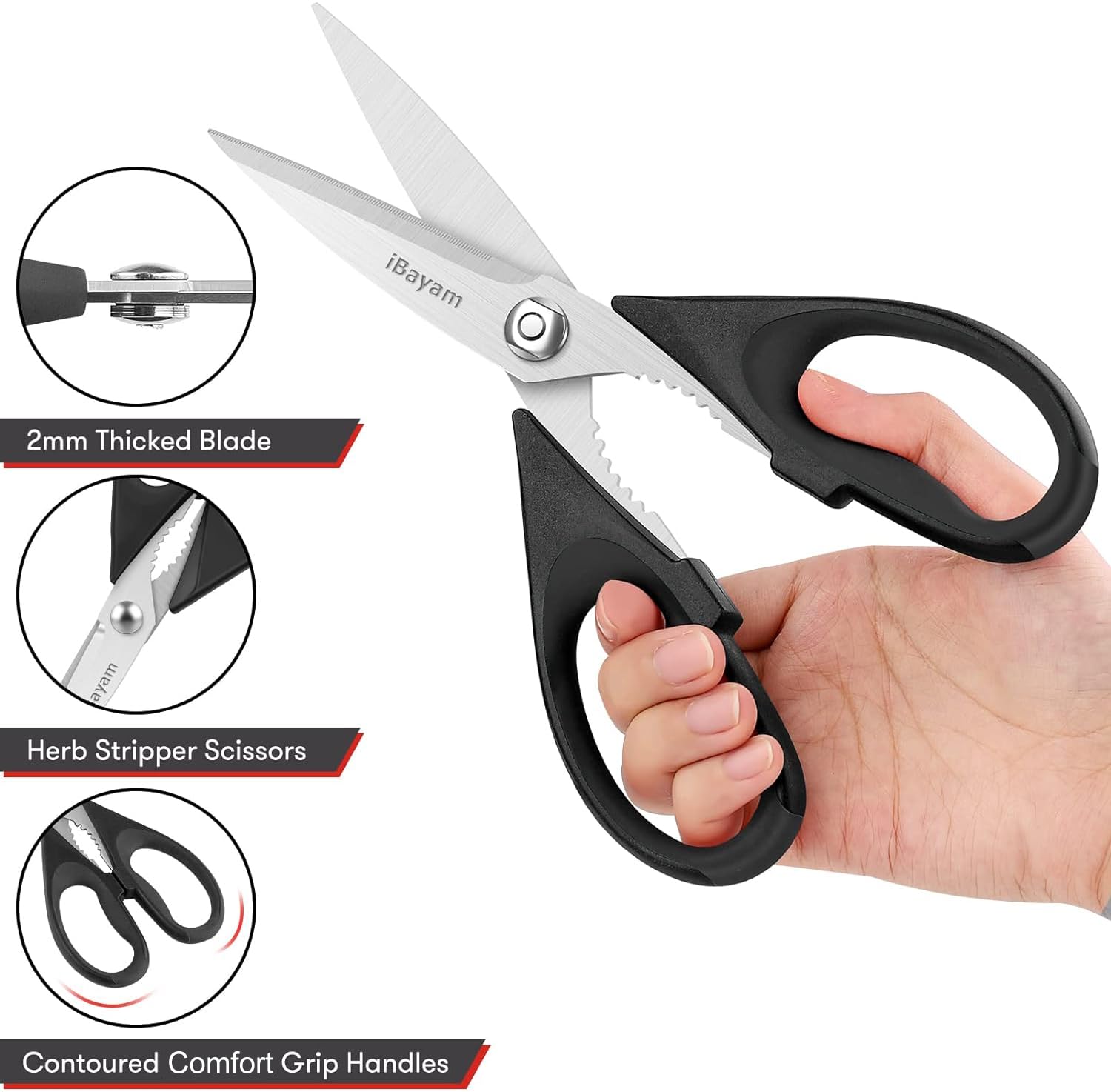 iBayam comfort grip handle design provides stable control during tasks.