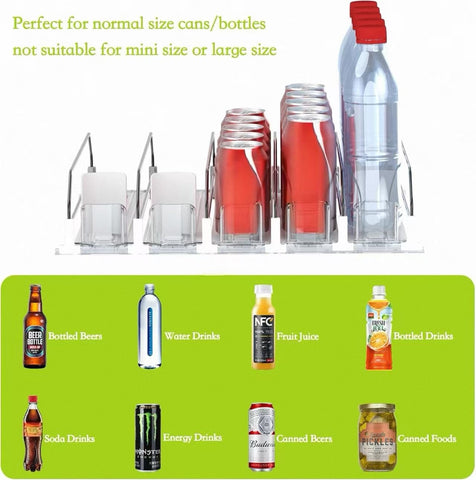 IBORING Drink Organizer six rows for high beverage capacity