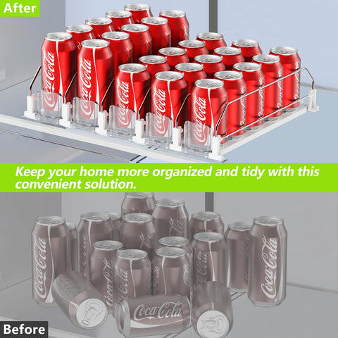IBORING drink organizer accommodates varied beverages for organized fridge storage.