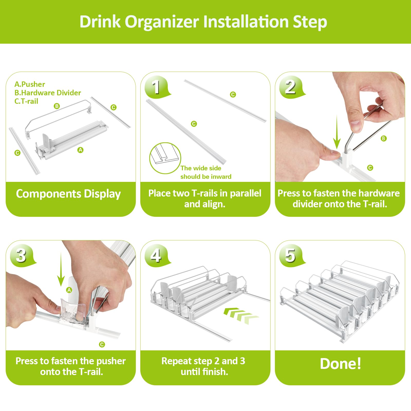 IBORING fridge dispenser measurement guide helps ensure a proper fit.