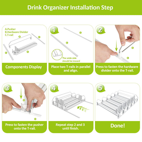 IBORING fridge dispenser measurement guide helps ensure a proper fit.
