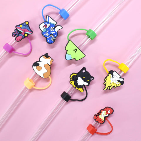 Ibuclein random themed straw toppers collection adds party charm.