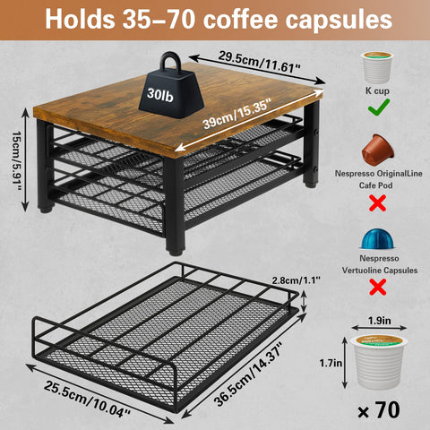 IBUYKE coffee pod storage top surface creating a compact brew station