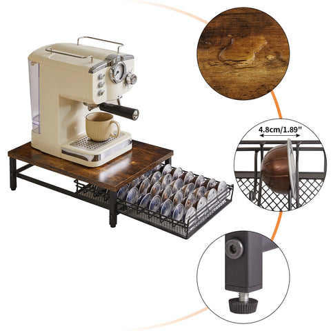 IBUYKE coffee station on top surface keeps mugs and brewer within reach.