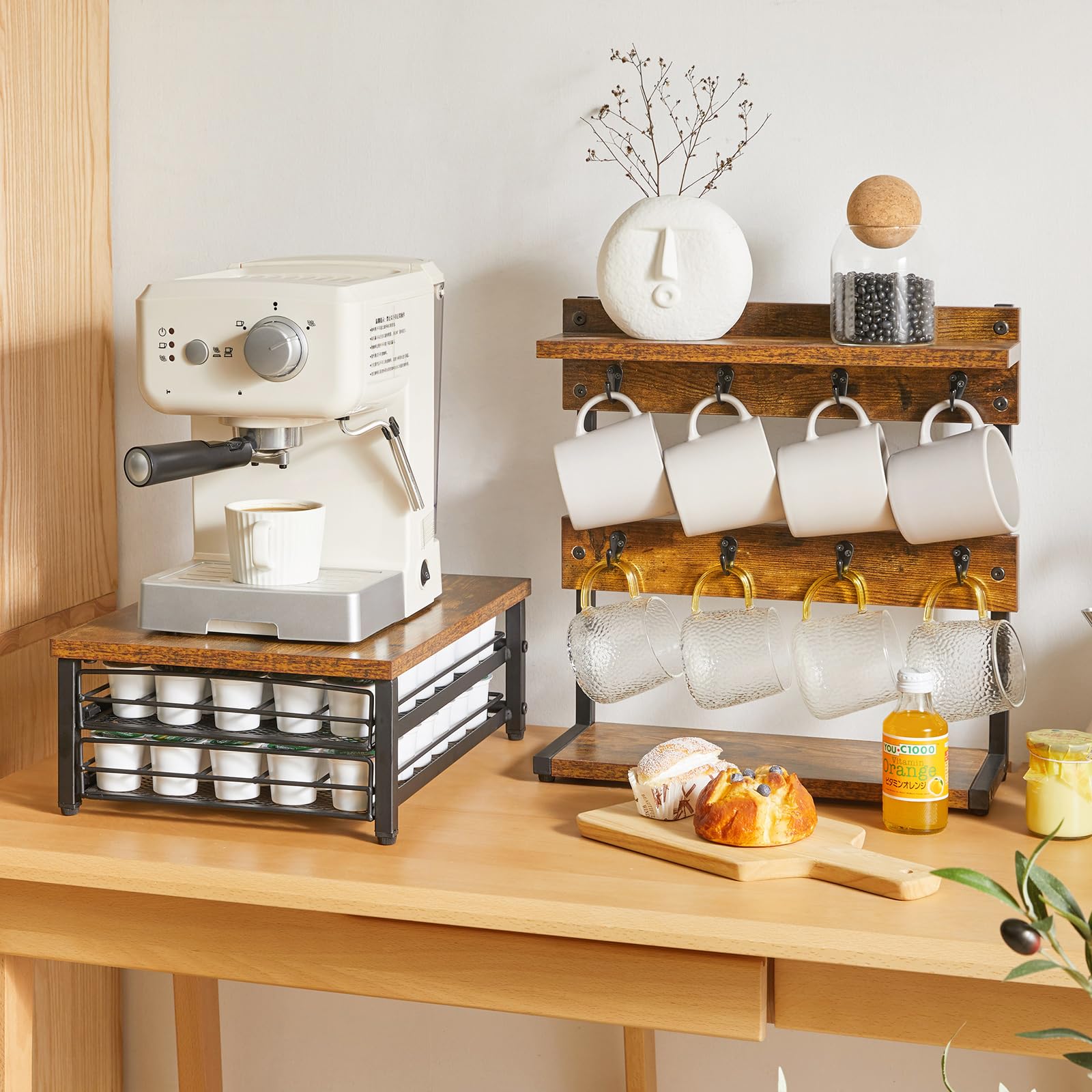 IBUYKE K-Cup storage organizer drawer open for easy pod access