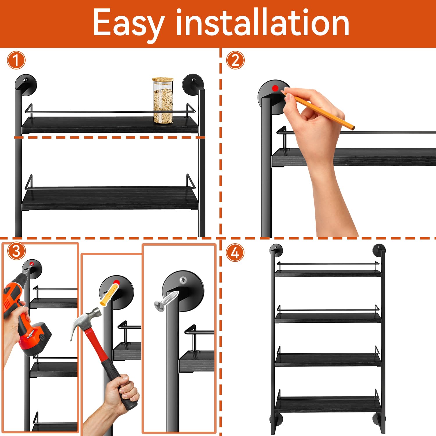 IBUYKE installation kit with screws and manual for quick setup