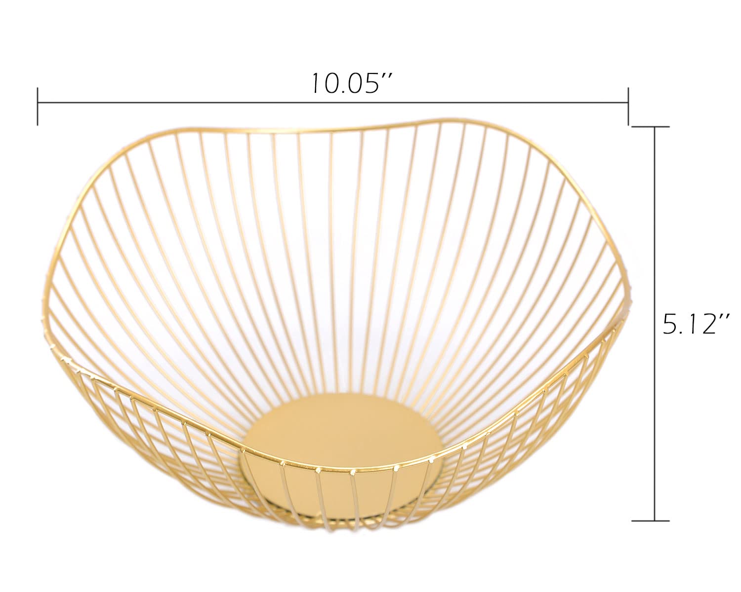IBWell gold wire fruit basket on kitchen counter for easy access