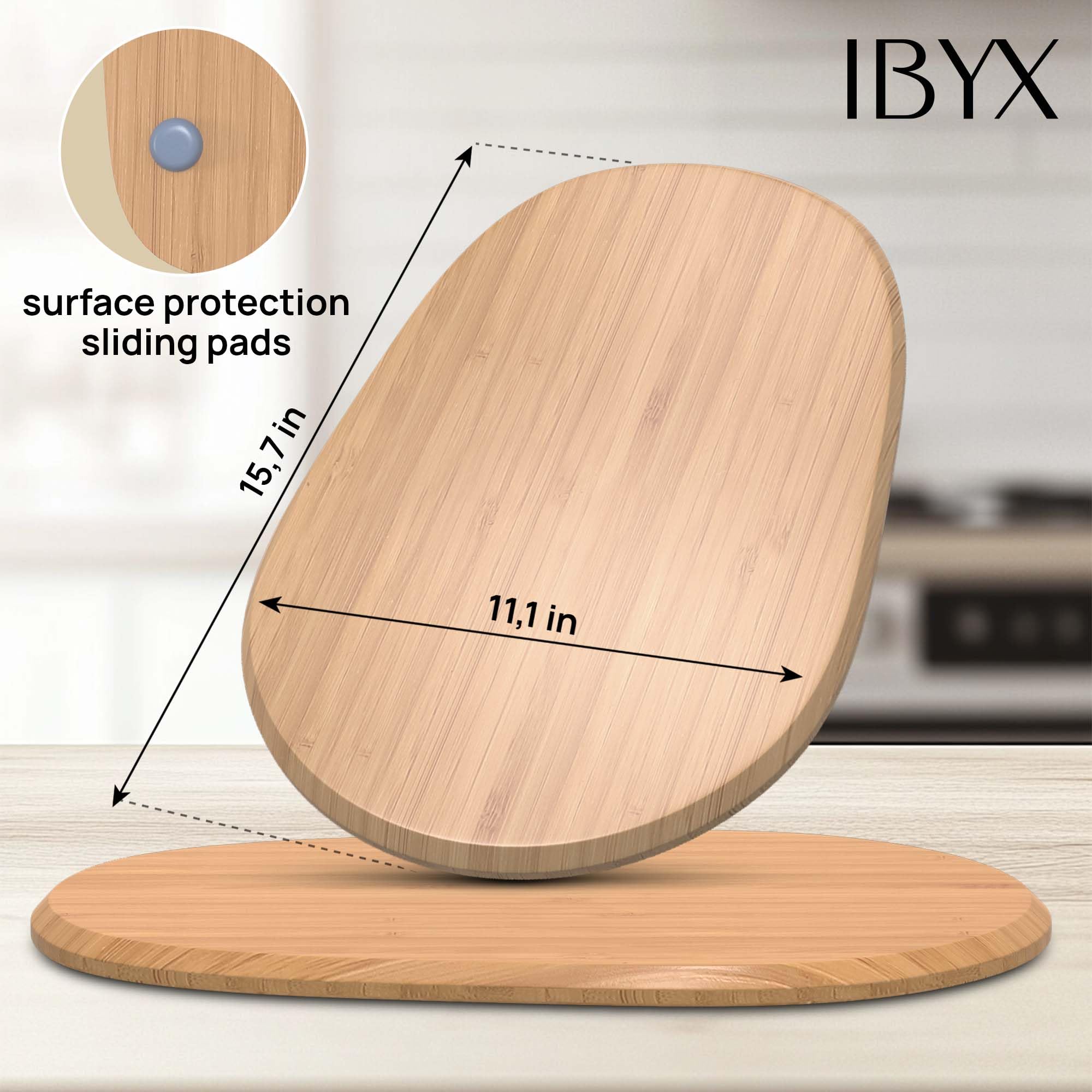 Ibyx sliding tray with quiet wheels enables smooth, silent appliance slides.