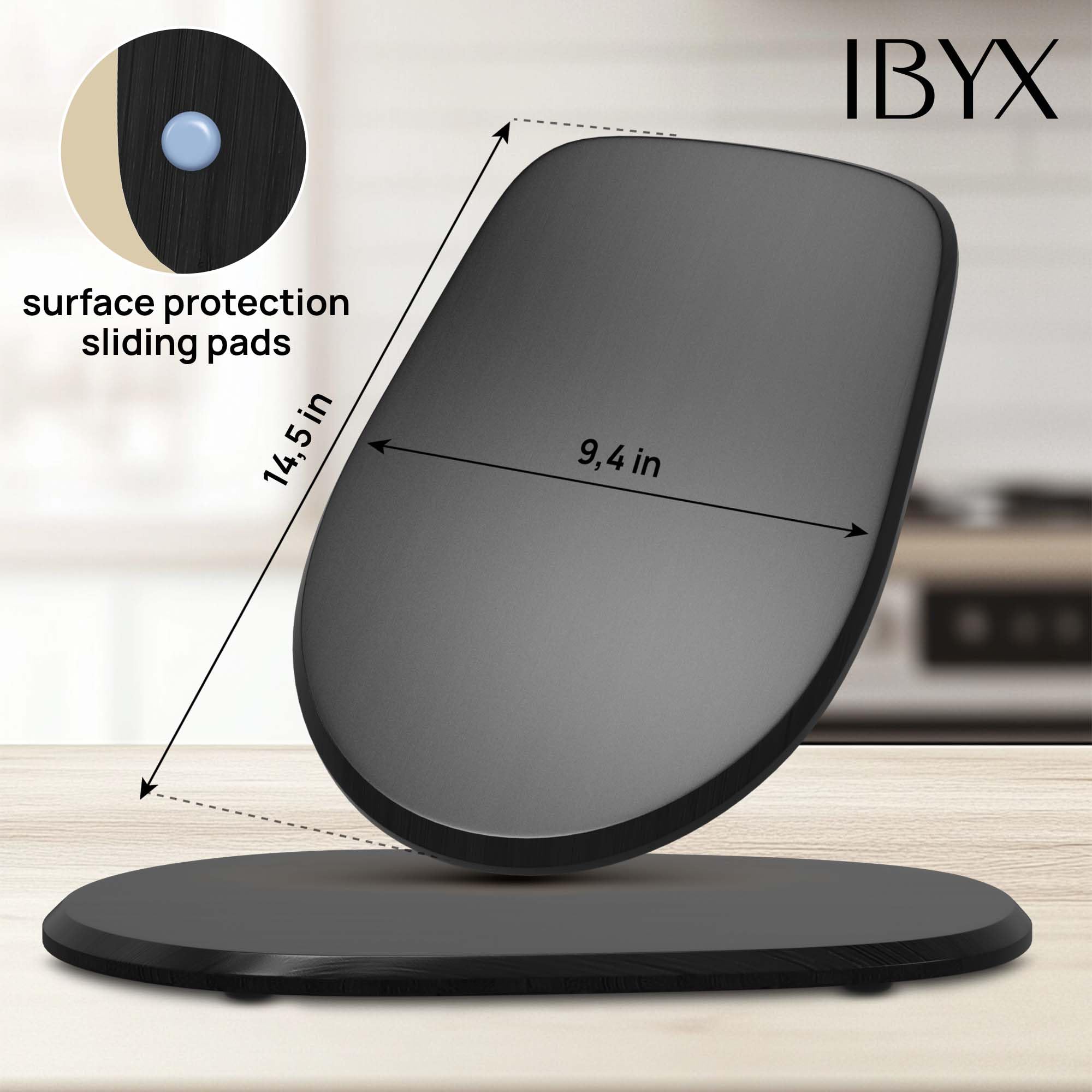 Ibyx Sliding Tray size 13x10-5 ideal for compact coffee makers and small appliances.