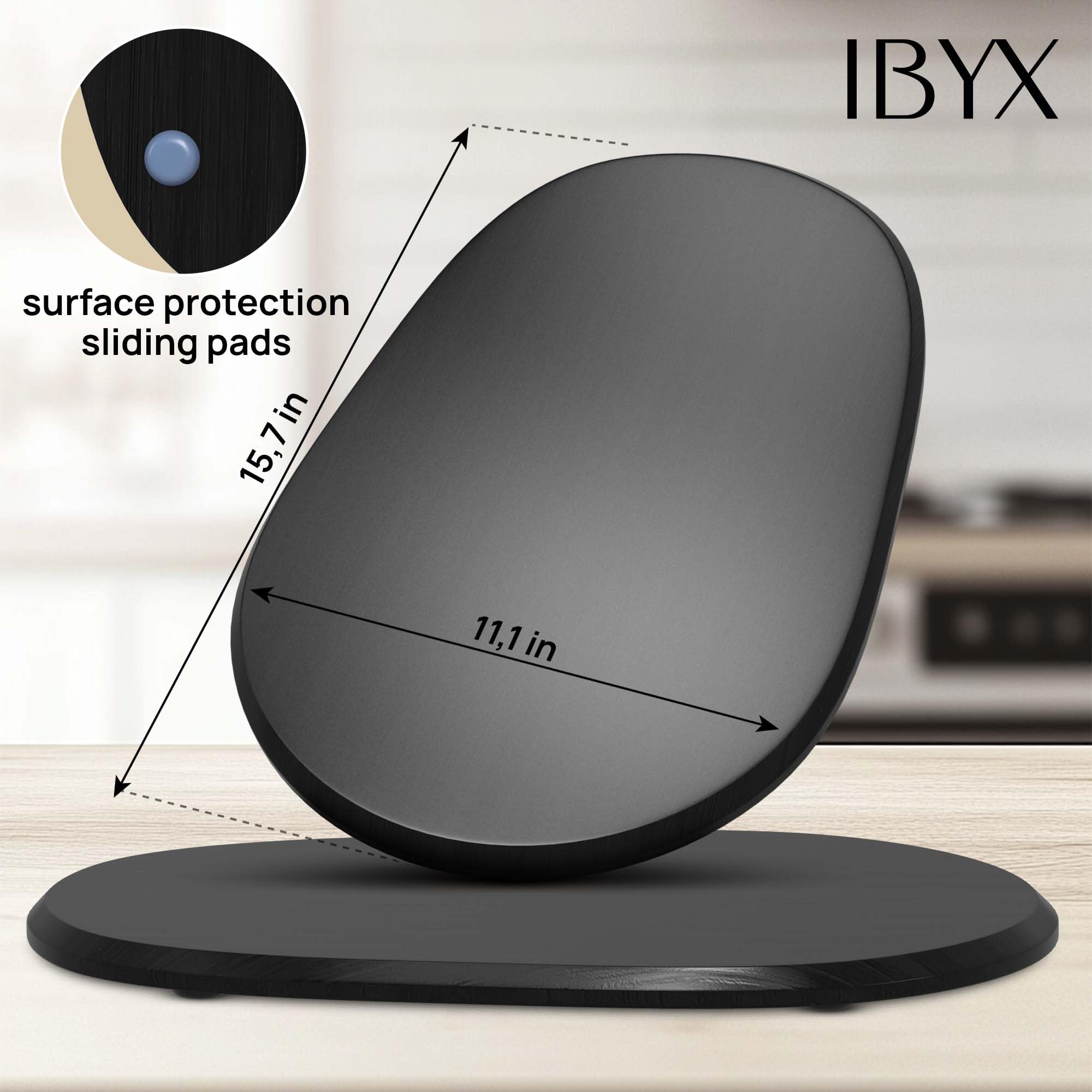 Ibyx sliding tray offers easy access to toaster ovens with gentle slides.