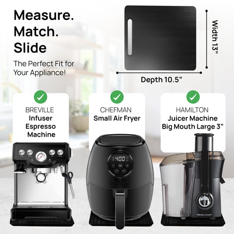 Ibyx sliding tray for coffee grinders, organizes counter space while keeping gear accessible.