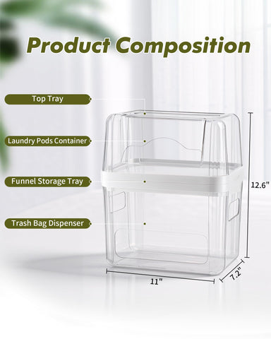 iCASA bottom dispenser provides easy-pull trash bag dispensing