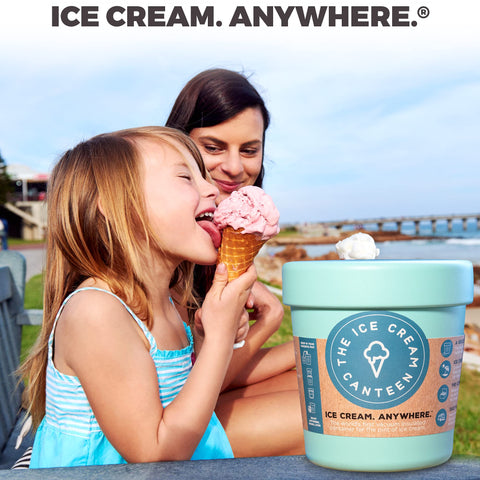 The Ice Cream Canteen vacuum insulated stainless steel for lasting frost.