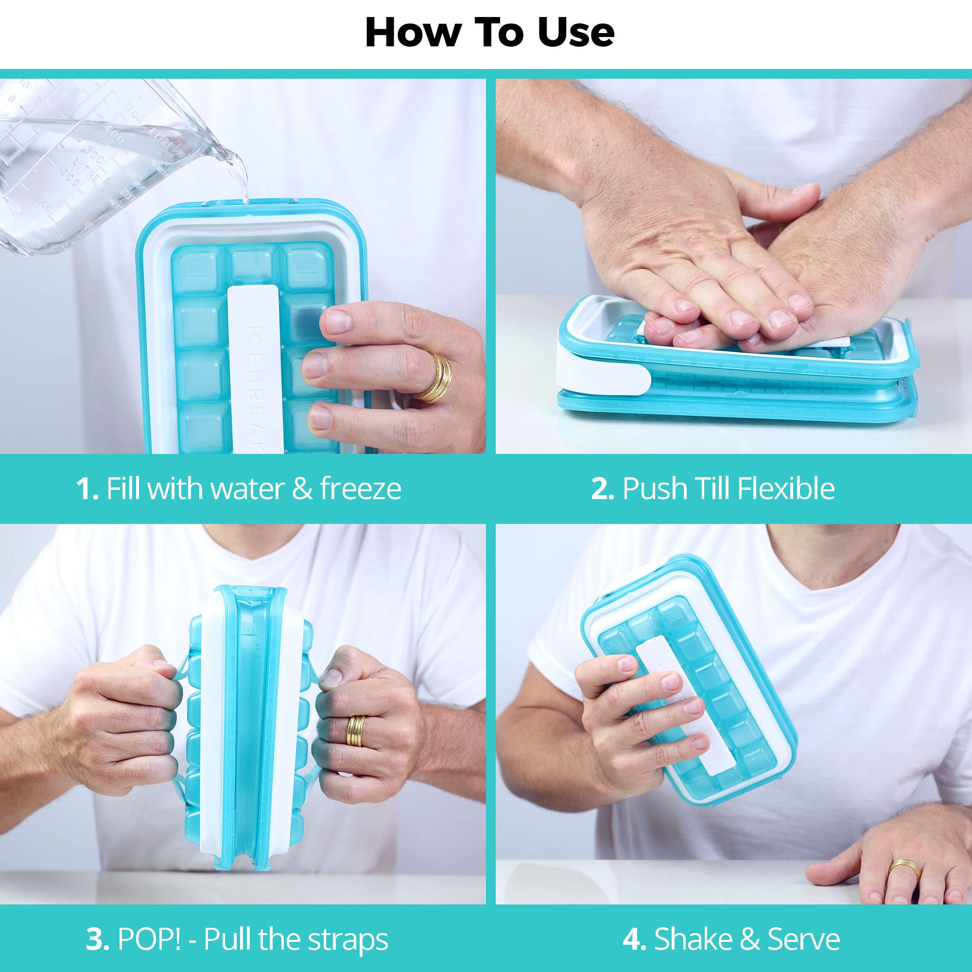 Icebreaker ice-tray for camping and travel keeps drinks cool.