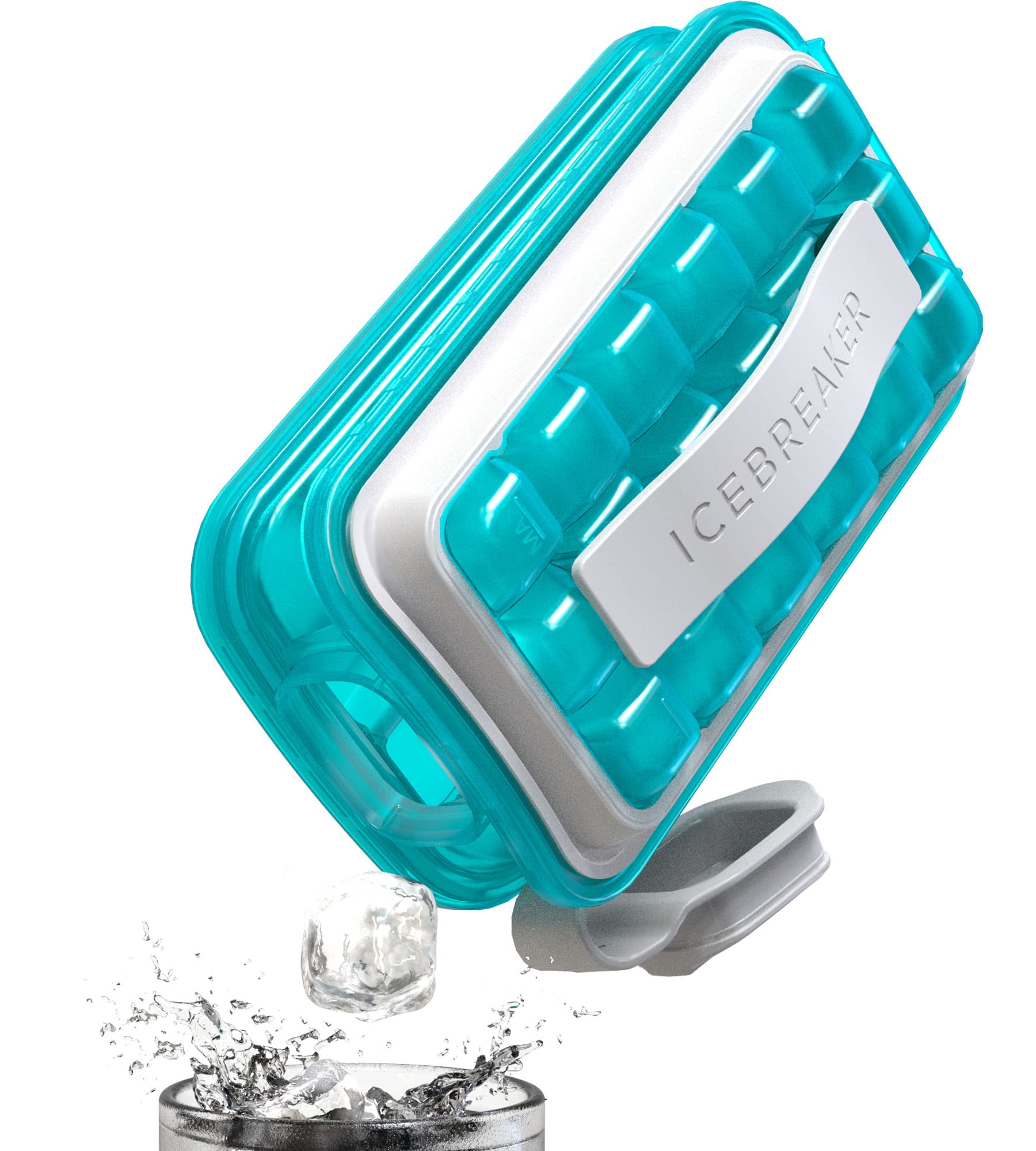 Icebreaker ice-tray lid no touch keeps ice clean and ready for serving.