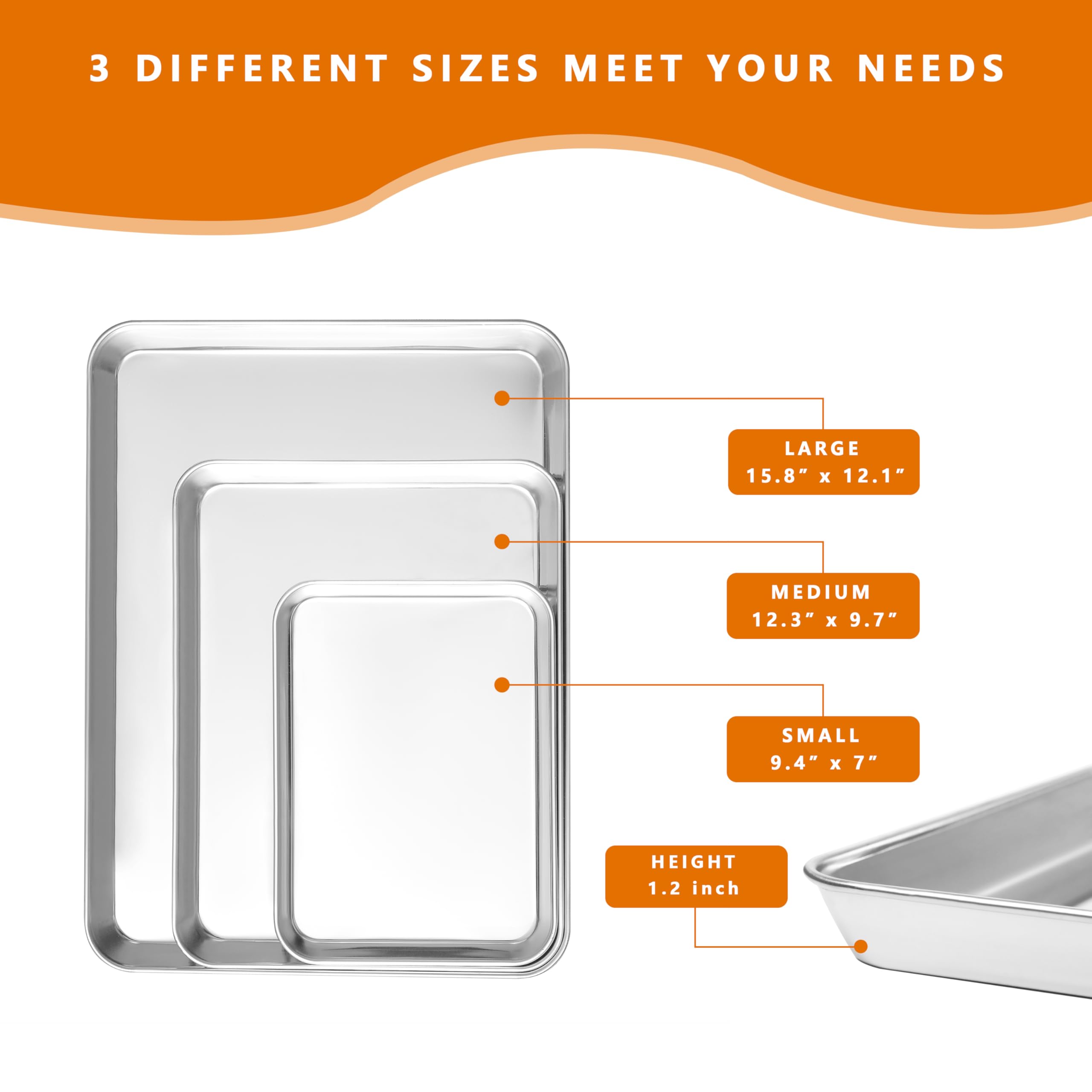 ICEICE 12-inch baking sheet ideal for sheet-pan dinners and roasting vegetables