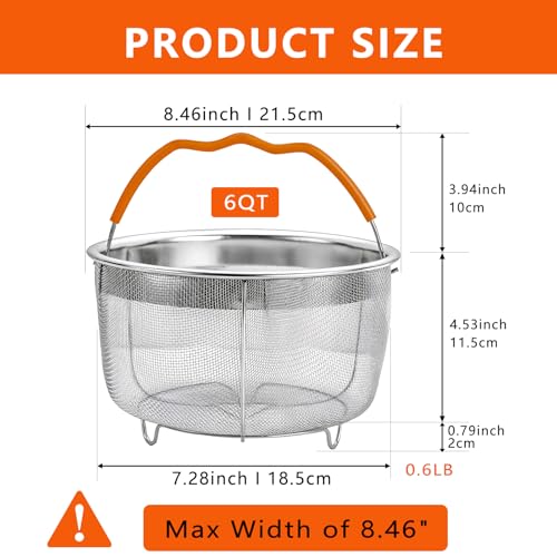 ICEICE steamer basket fits 8-quart pots for versatile steaming