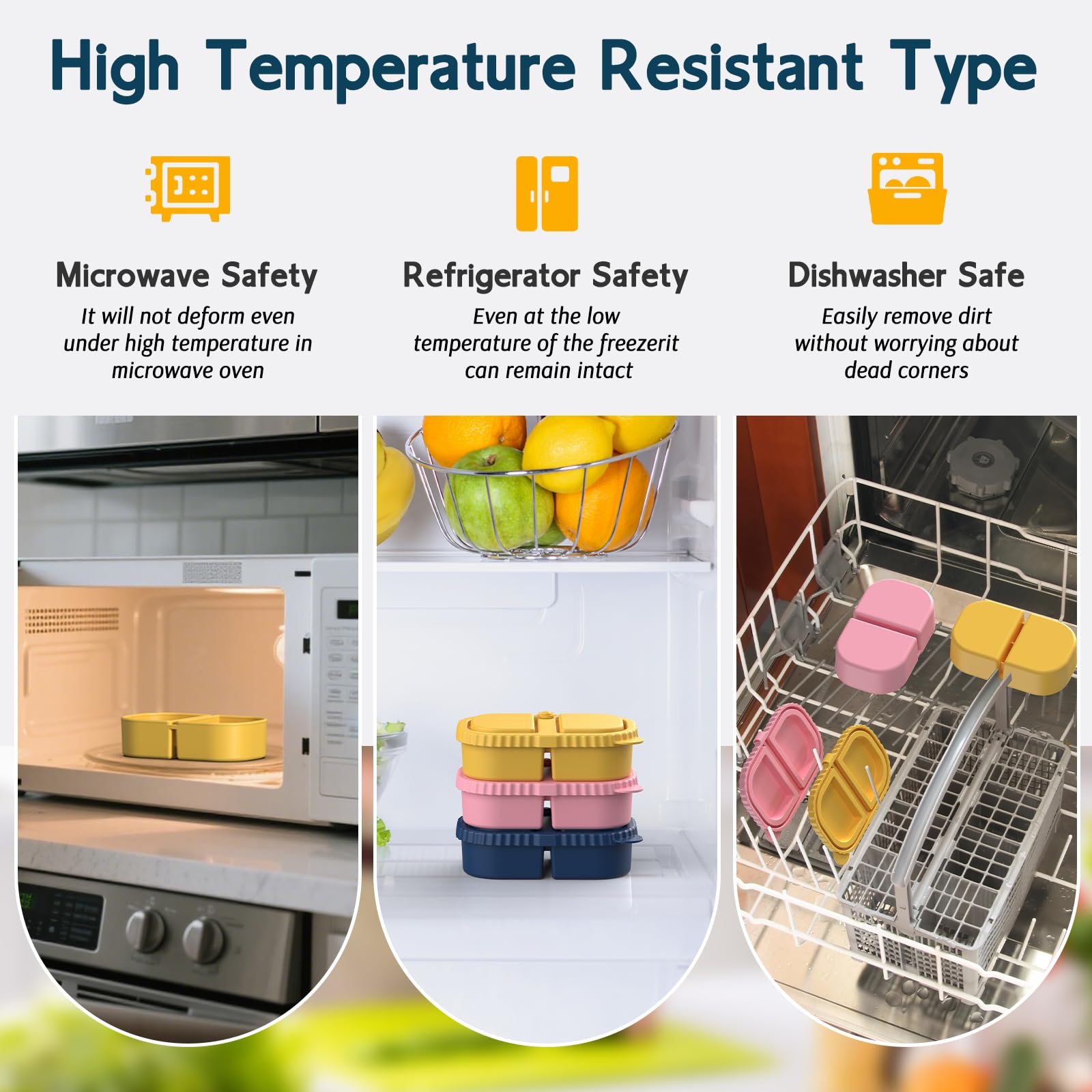 ICEROYCE dishwasher-safe silicone makes cleanup quick after school or office snacks