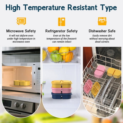ICEROYCE dishwasher-safe silicone makes cleanup quick after school or office snacks