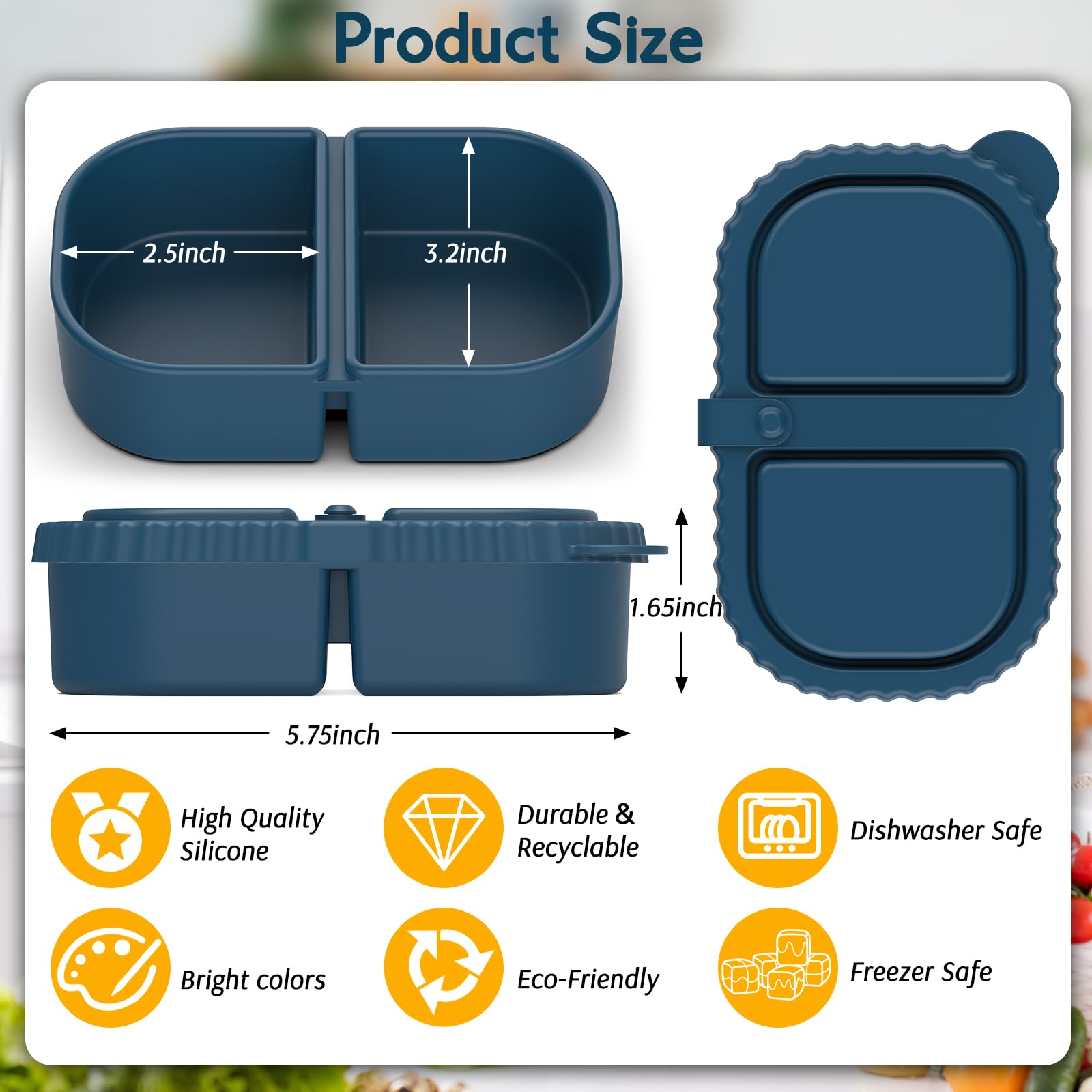 ICEROYCE lid-seal design keeps dips and sauces secure during transport