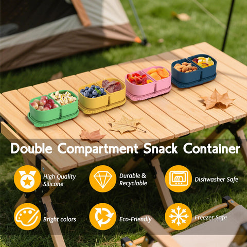 ICEROYCE durable silicone snack container resists cracking after daily use.