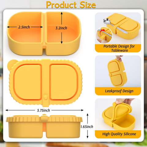 ICEROYCE leak-proof silicone container keeps sauces spill-free at work.
