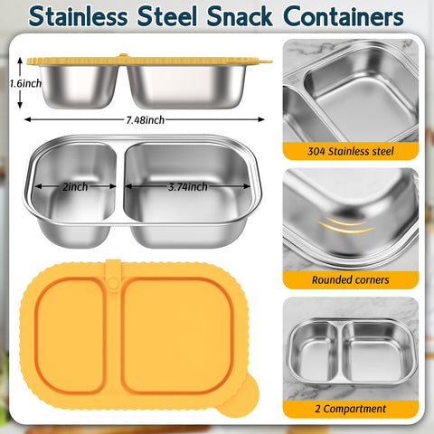 ICEROYCE lunch box two-compartment design keeps flavors separate on the go