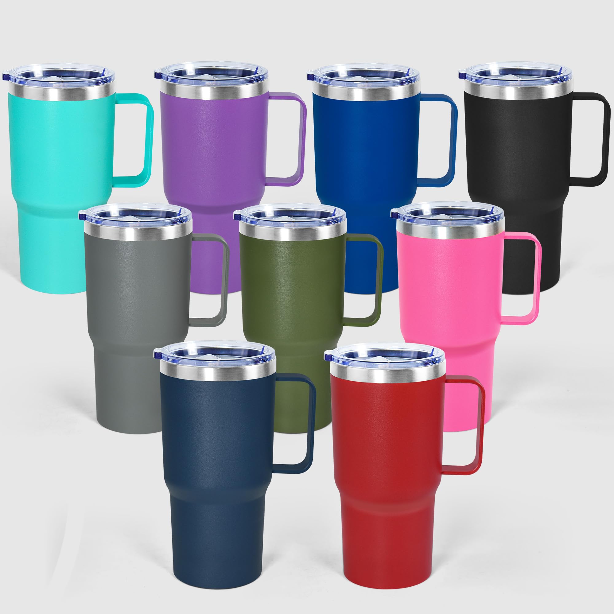 Icesip 20 oz tumbler fits most cup holders during travel.