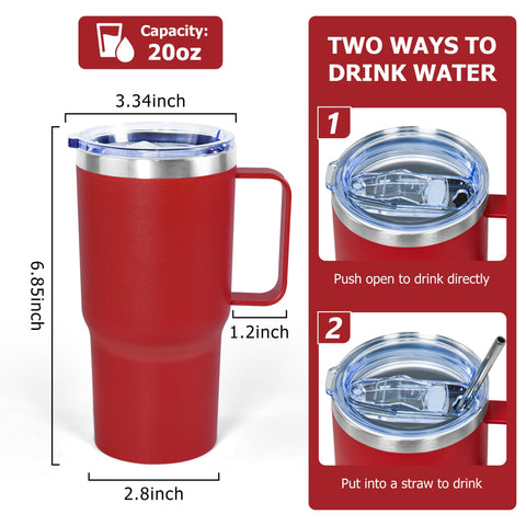 Icesip double-wall insulation keeps beverages hot or cold for hours.