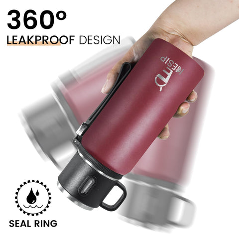 Icesip hot proof matte coating provides secure grip during travel.