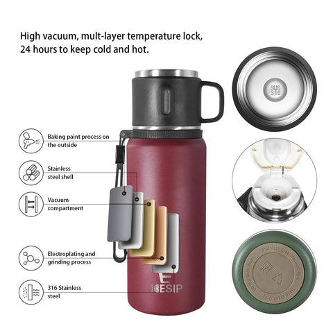 Icesip leak proof silicone seal helps protect bags and surfaces from spills.